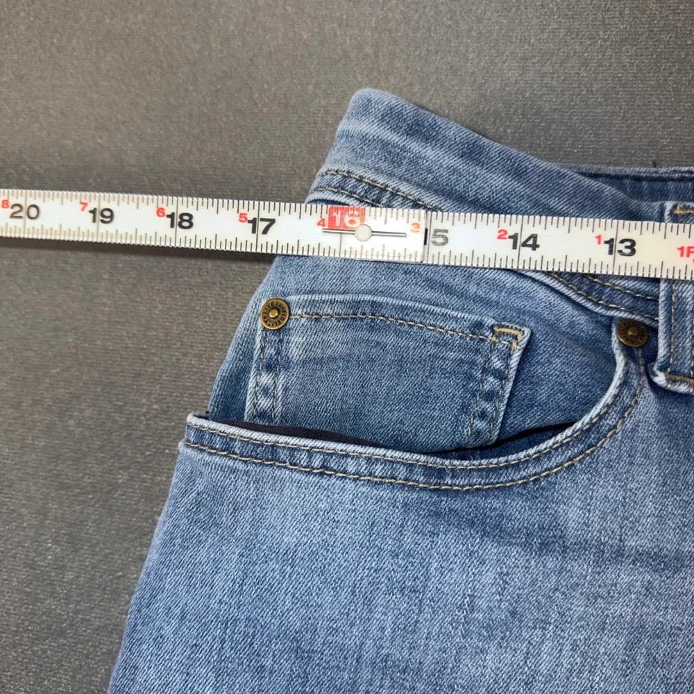 Fidelity Denim Jimmy Slim Straight Jeans Carlito Wash Blue Mens 34 M21418-JIMMY